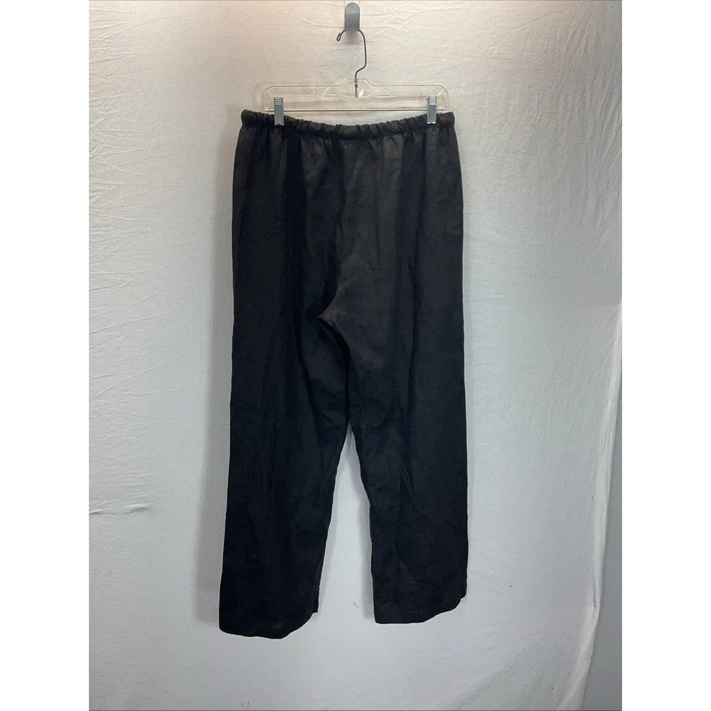 Reformation Black Linen Waist Drawstring Pant Sz M Casual Beach‎ Travel Resort